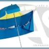 Parasol de plage blanc bleu jaune rio accessoire de soleil