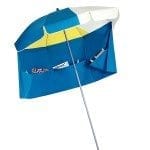 parasol de plage Rio avec jupe antivent en solde sur Accessoire de soleil