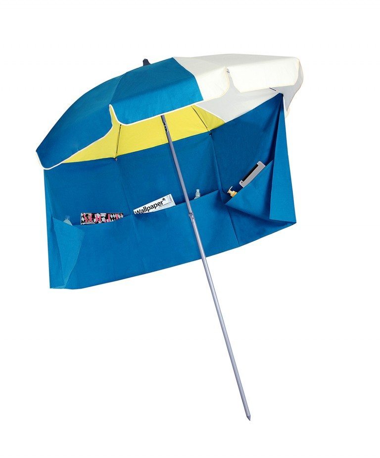 parasol de plage Rio avec jupe antivent en solde sur Accessoire de soleil