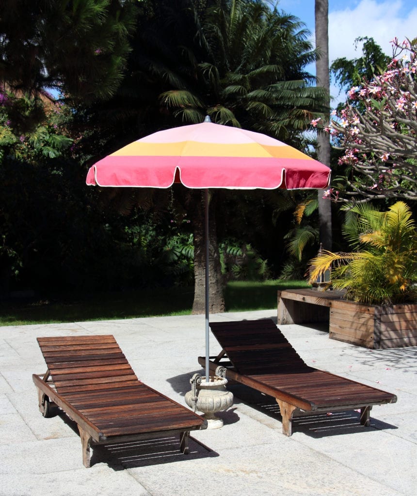 Parasol rond design Accessoire de Soleil - parasol jardin inclinable